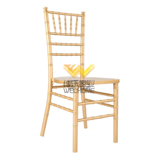 High quality gold color solid wood chiavari chair for wedding rental